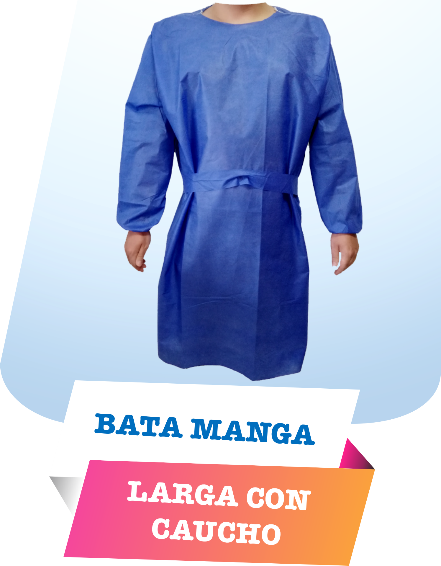 Bata paciente manga larga
